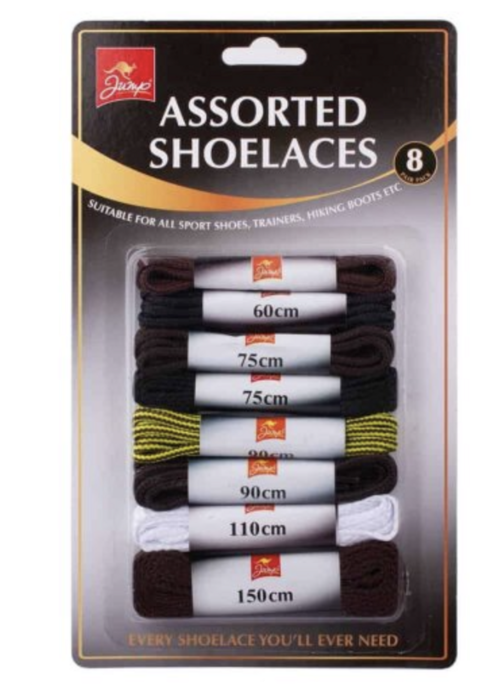151 Shoe Laces Assorted 8 Pack