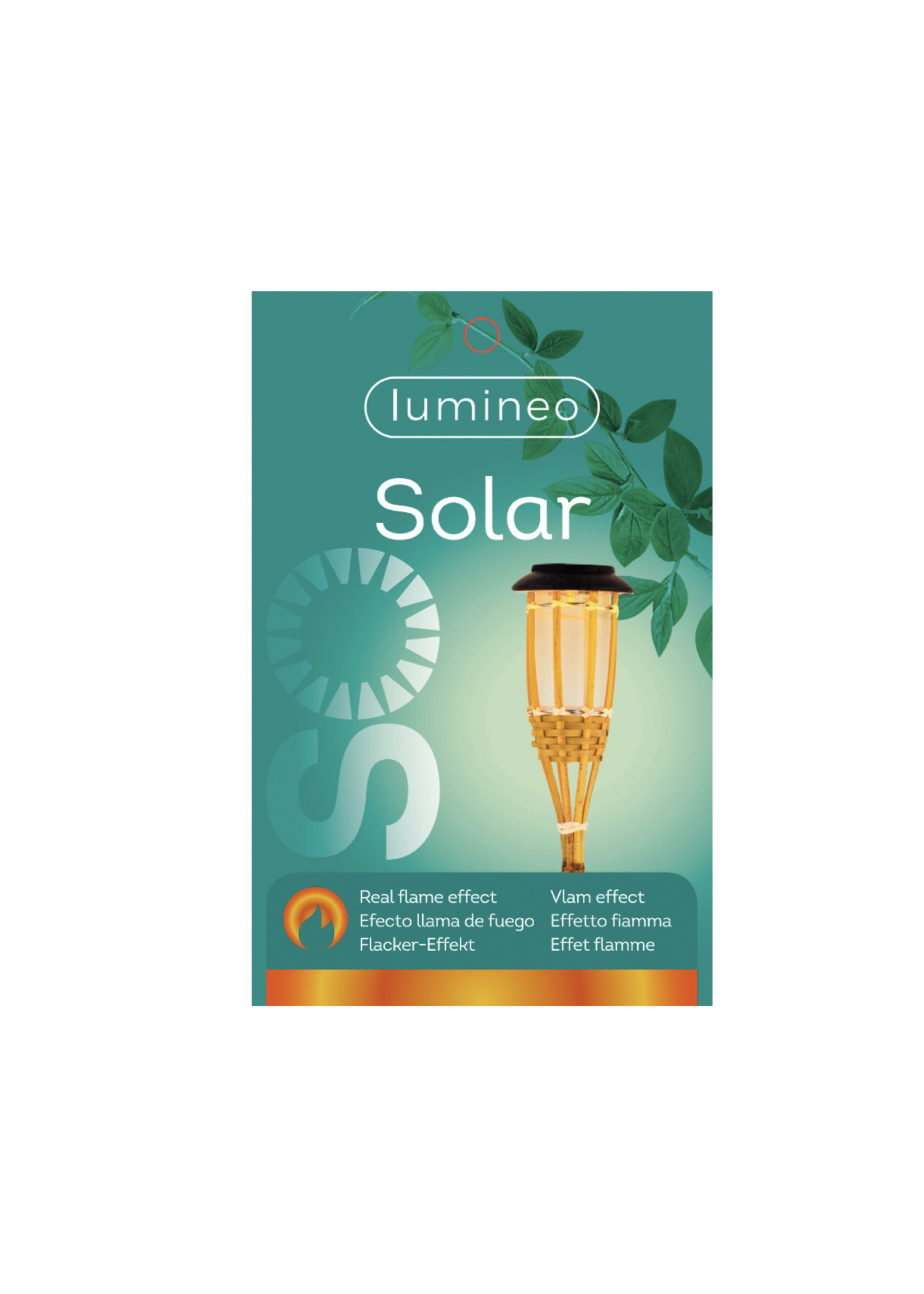 Lumineo Solar Bamboo Torch With Flame Effect