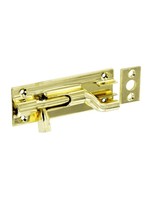 Securit Securit Door Bolt Necked 75mm Brass S1527