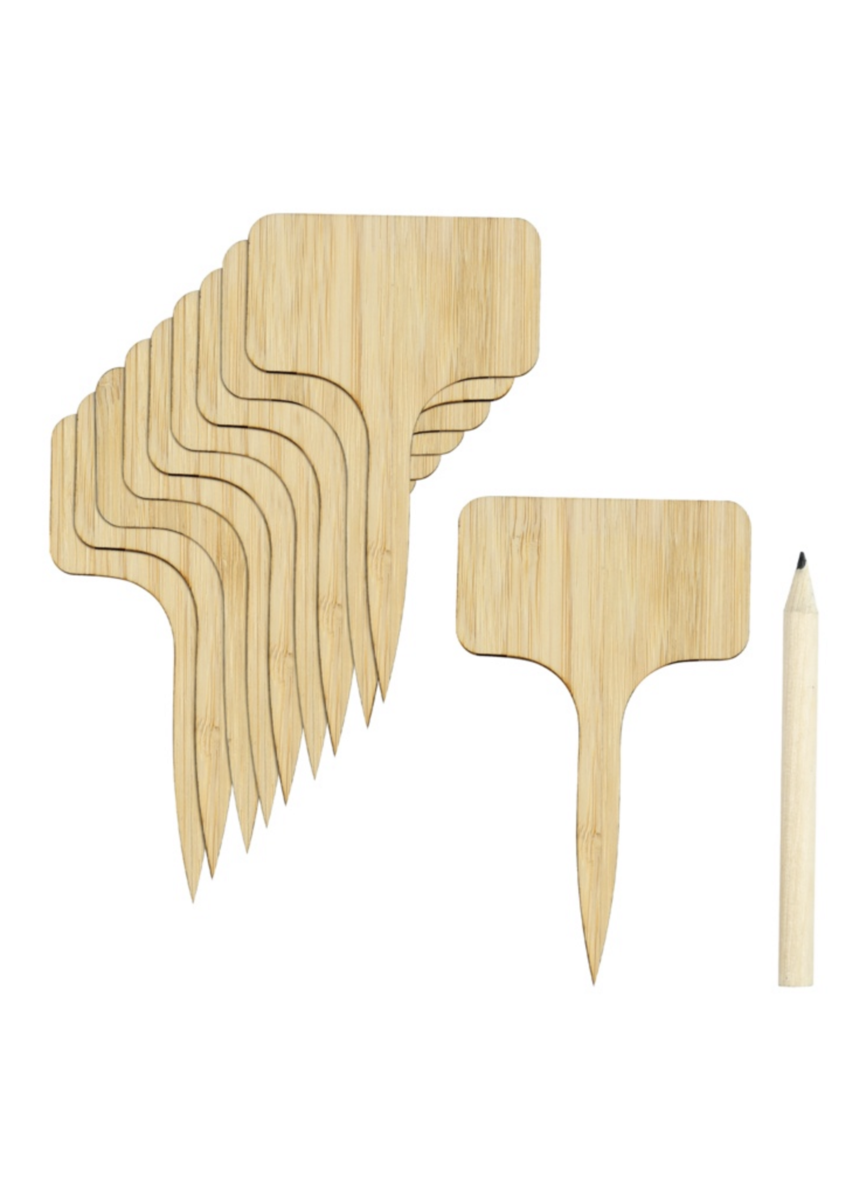 Ambassador Ambassador Bamboo T Plant Labels & Pencil 10 Piece 4”