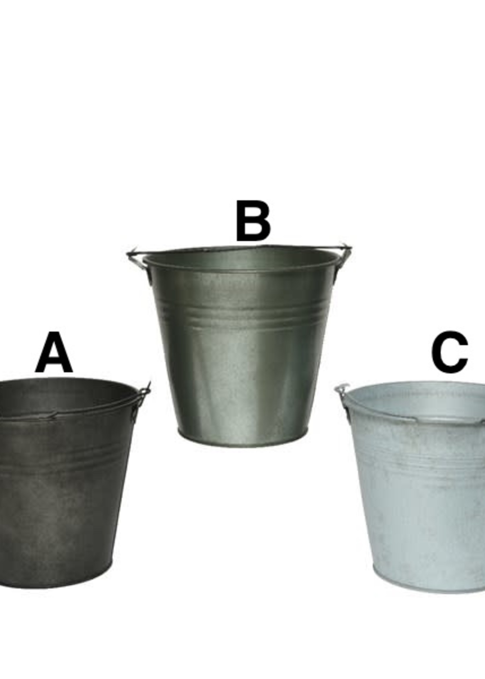 Decoris Outdoor Zinc Planter / Bucket - 3 colours  price is for one