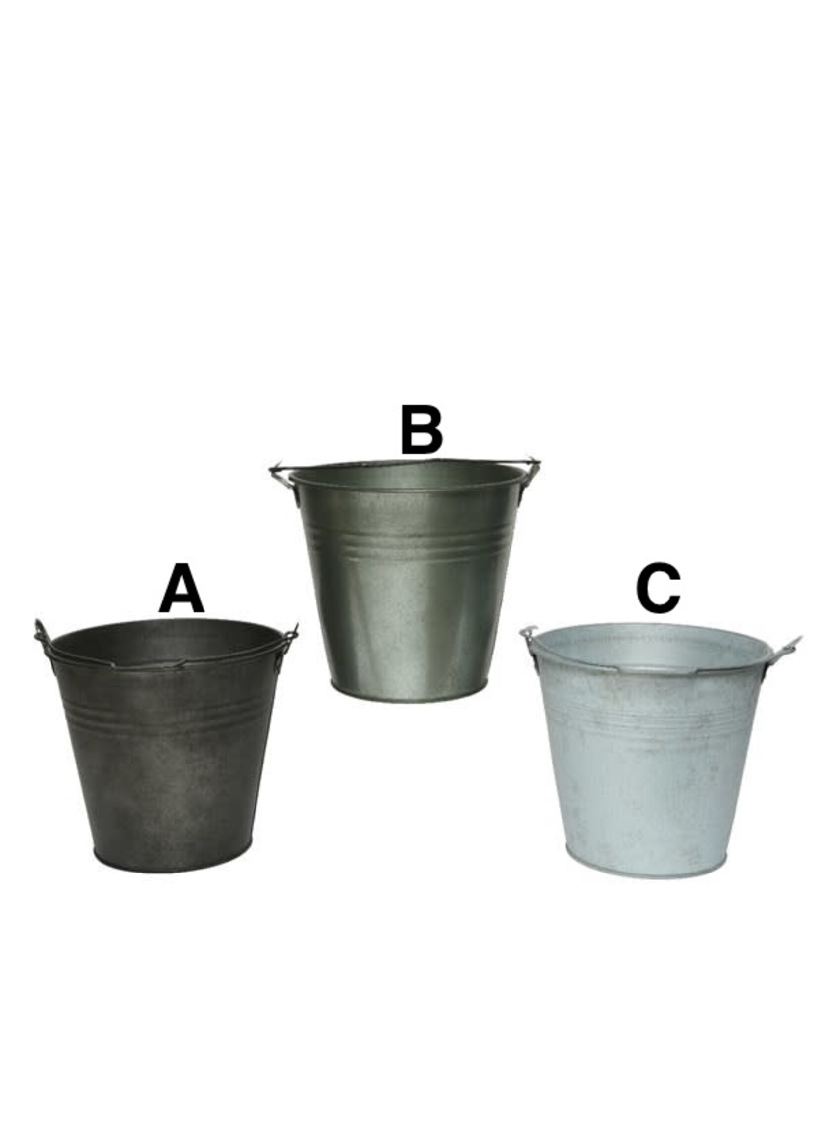 Decoris Outdoor Zinc Planter / Bucket - 3 colours  price is for one