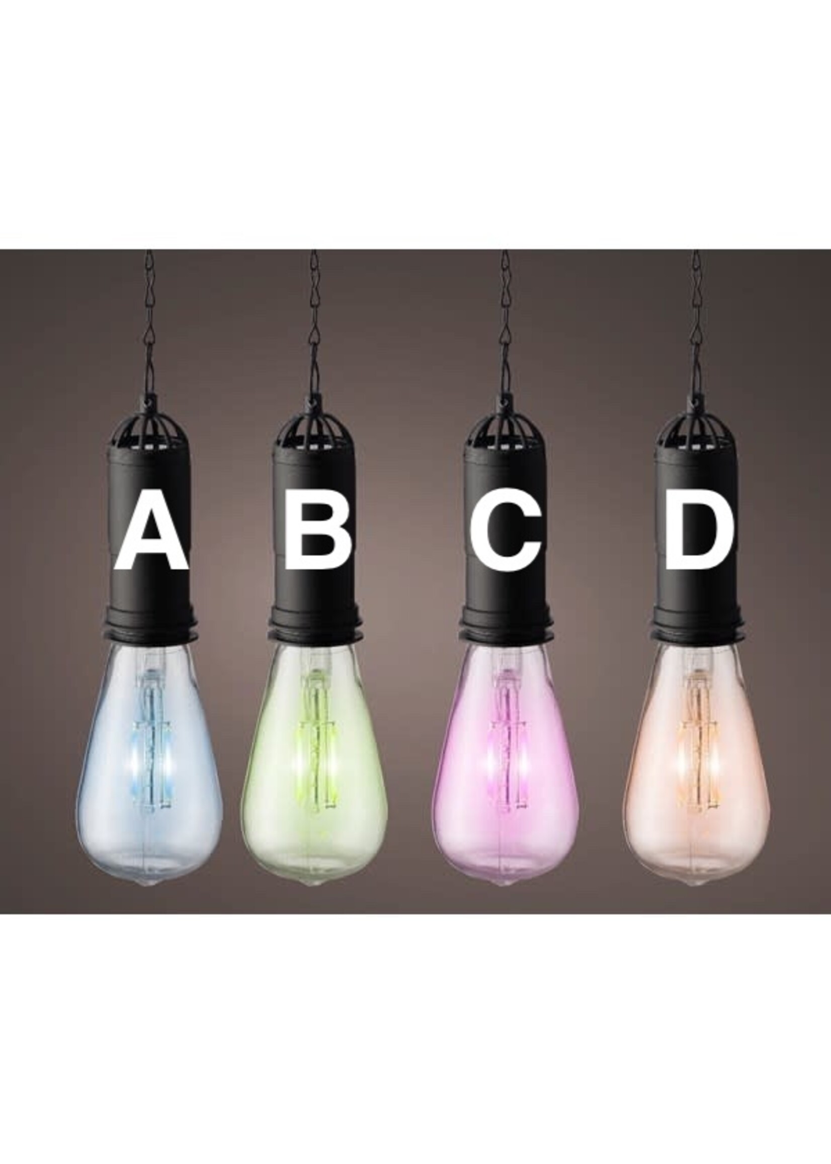 Lumineo Coloured Glow Solar hanging light 4 Colours Available