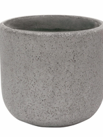 Lightweight Terrazzo Egg Pot 23cm Black or Grey