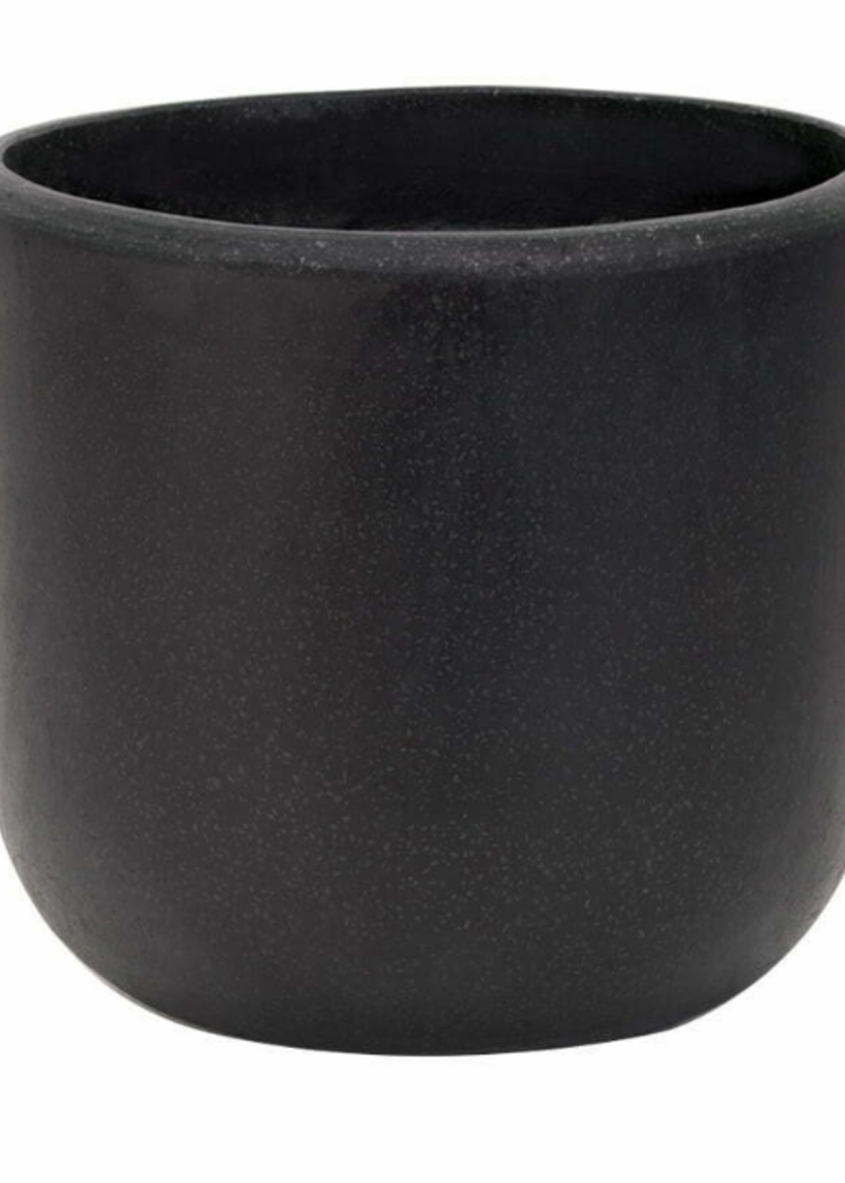 Lightweight Terrazzo Egg Pot 23cm Black or Grey