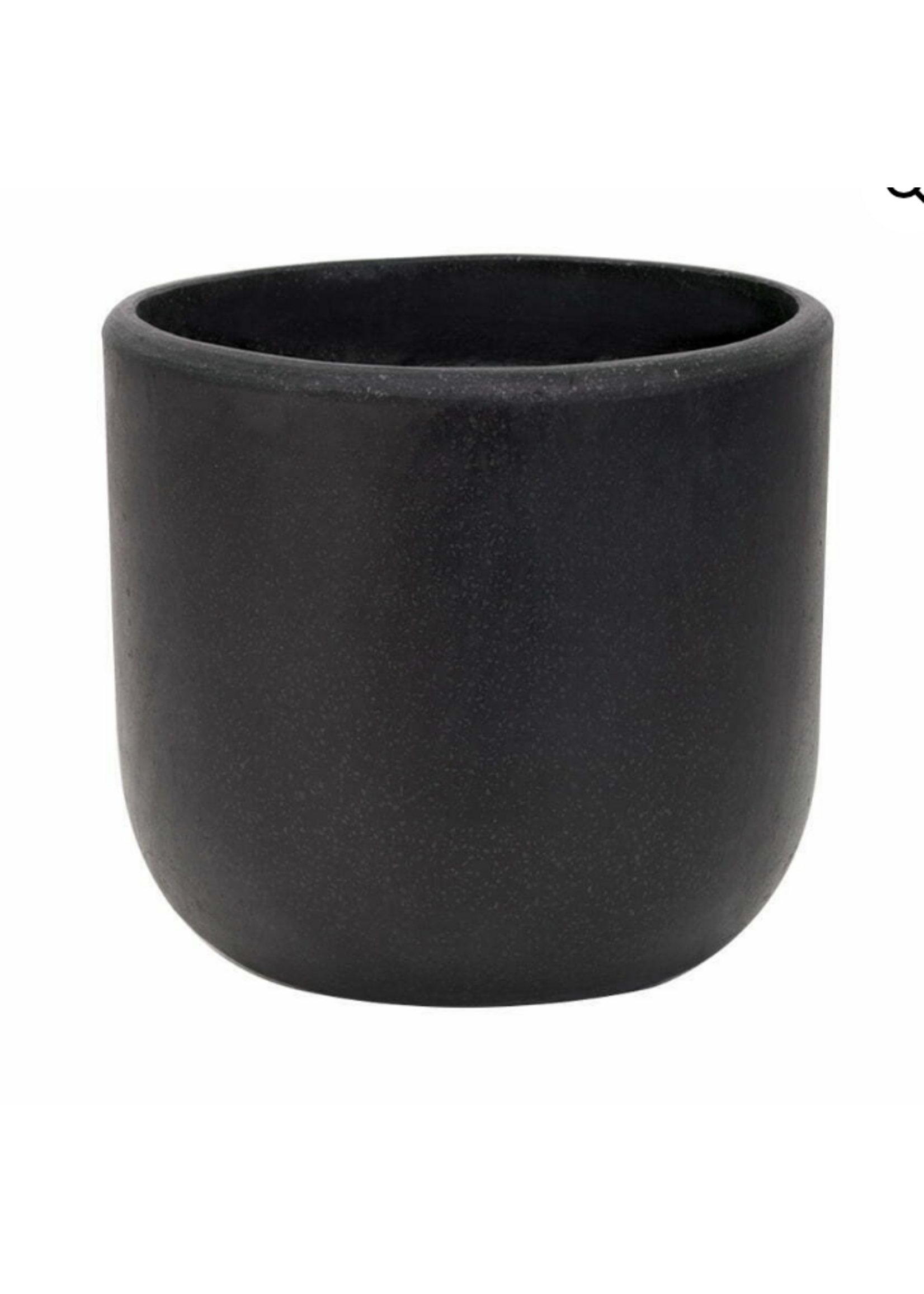 Lightweight Terrazzo Egg Pot 23cm Black or Grey