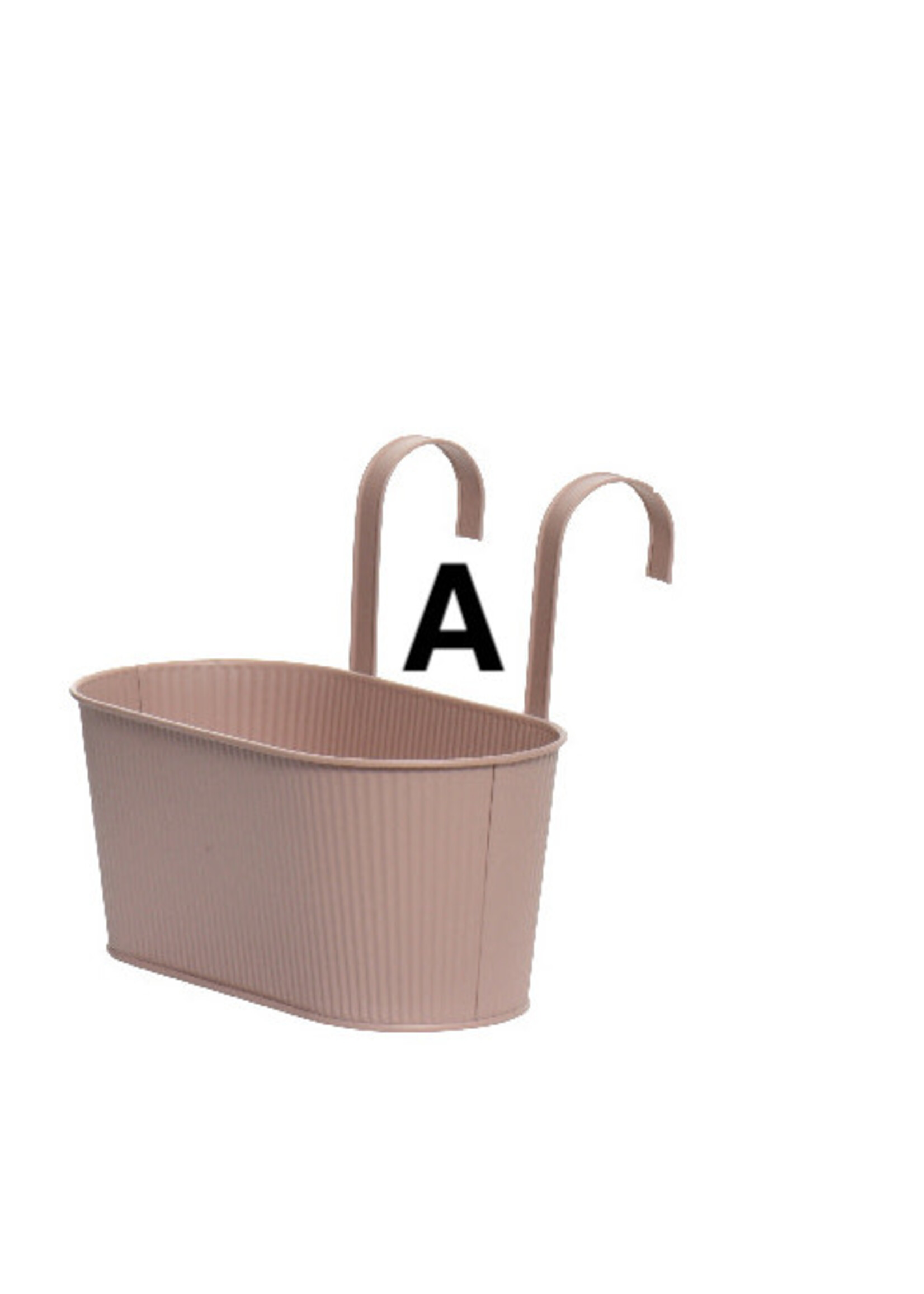 Decoris Oval Zinc Hanging Planter - 4 Pastel Colours Available