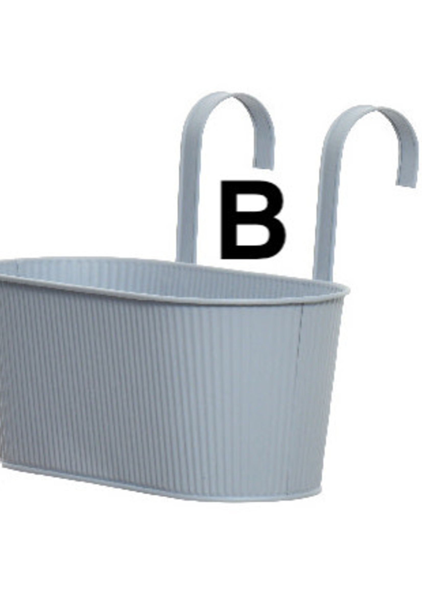 Decoris Oval Zinc Hanging Planter - 4 Pastel Colours Available