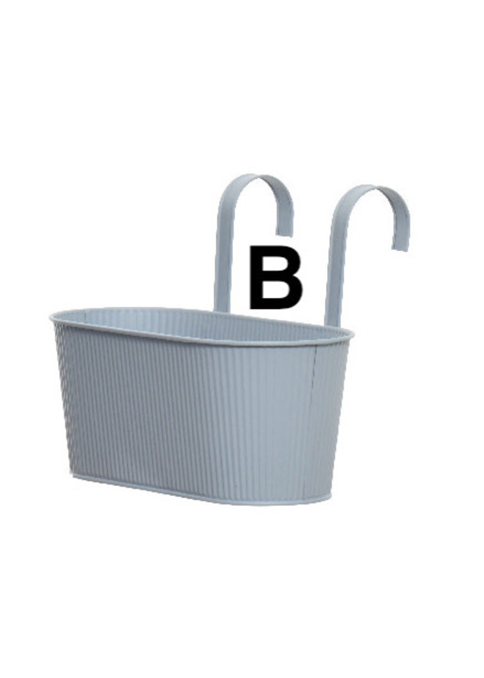 Decoris Oval Zinc Hanging Planter - 4 Pastel Colours Available