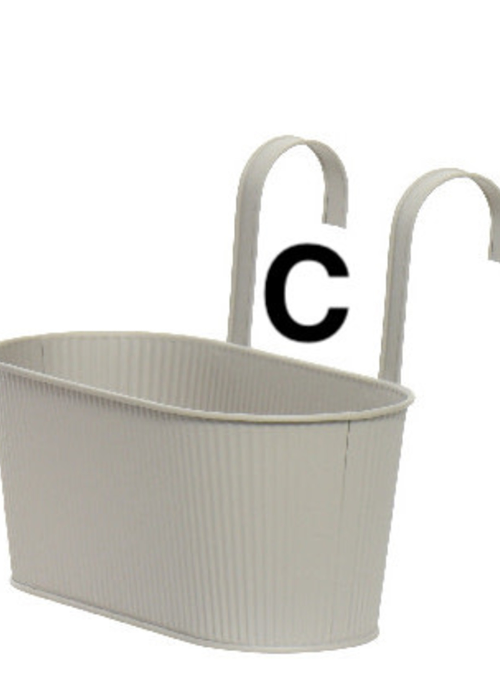 Decoris Oval Zinc Hanging Planter - 4 Pastel Colours Available