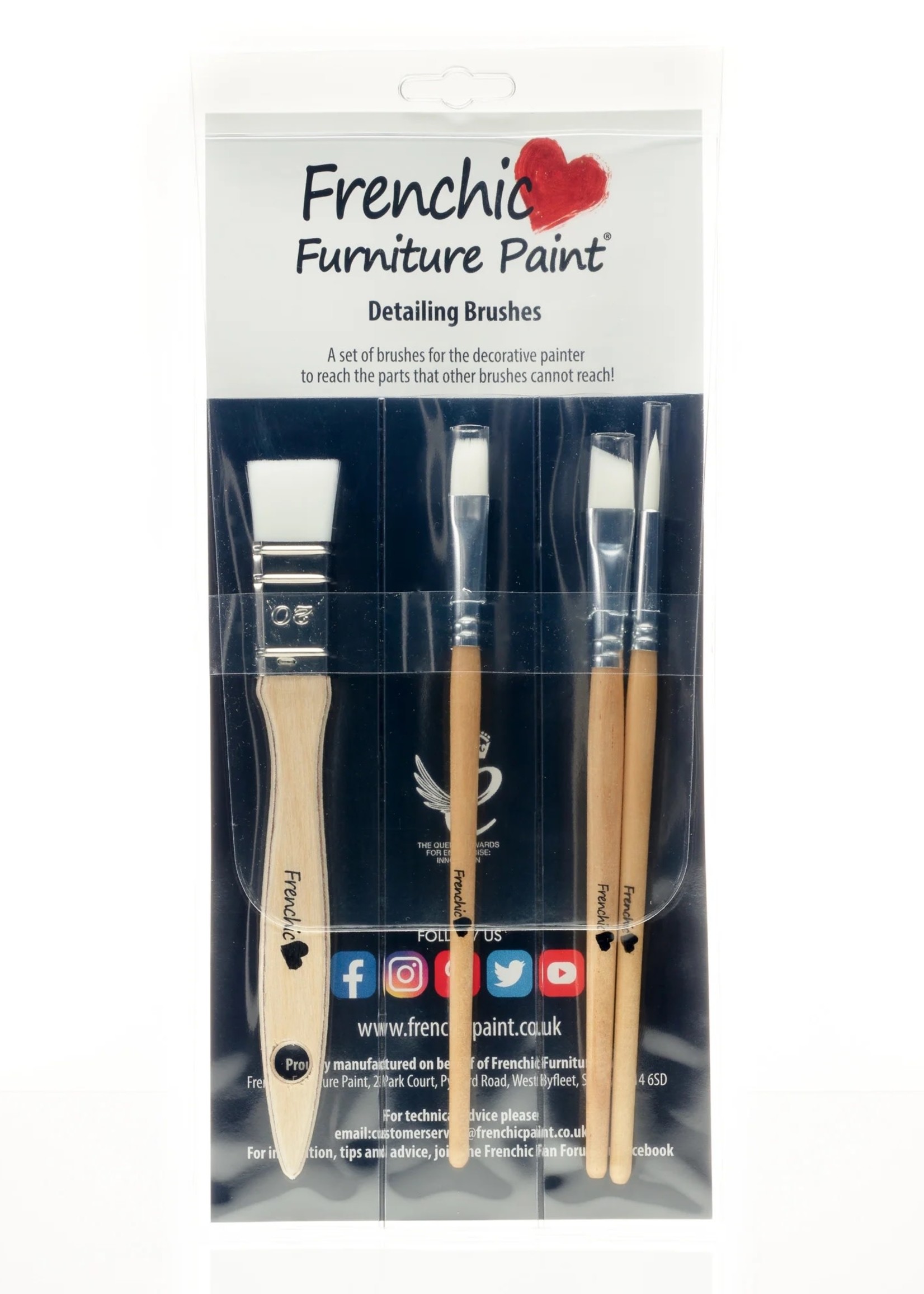Frenchic Paint Frenchic Detailing Brushes 4pk