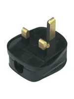 Pro-Elec UK Mains Plug Black Fused 13A