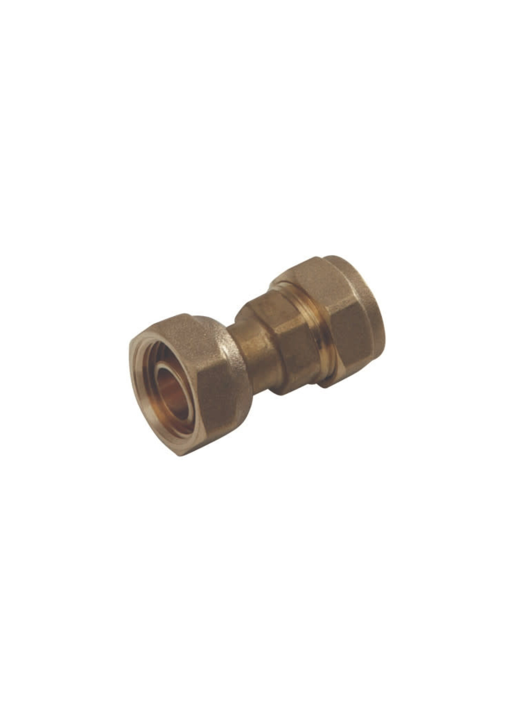 Securplumb Compression Straight Tap Connector 15mm x 1/2” Brass