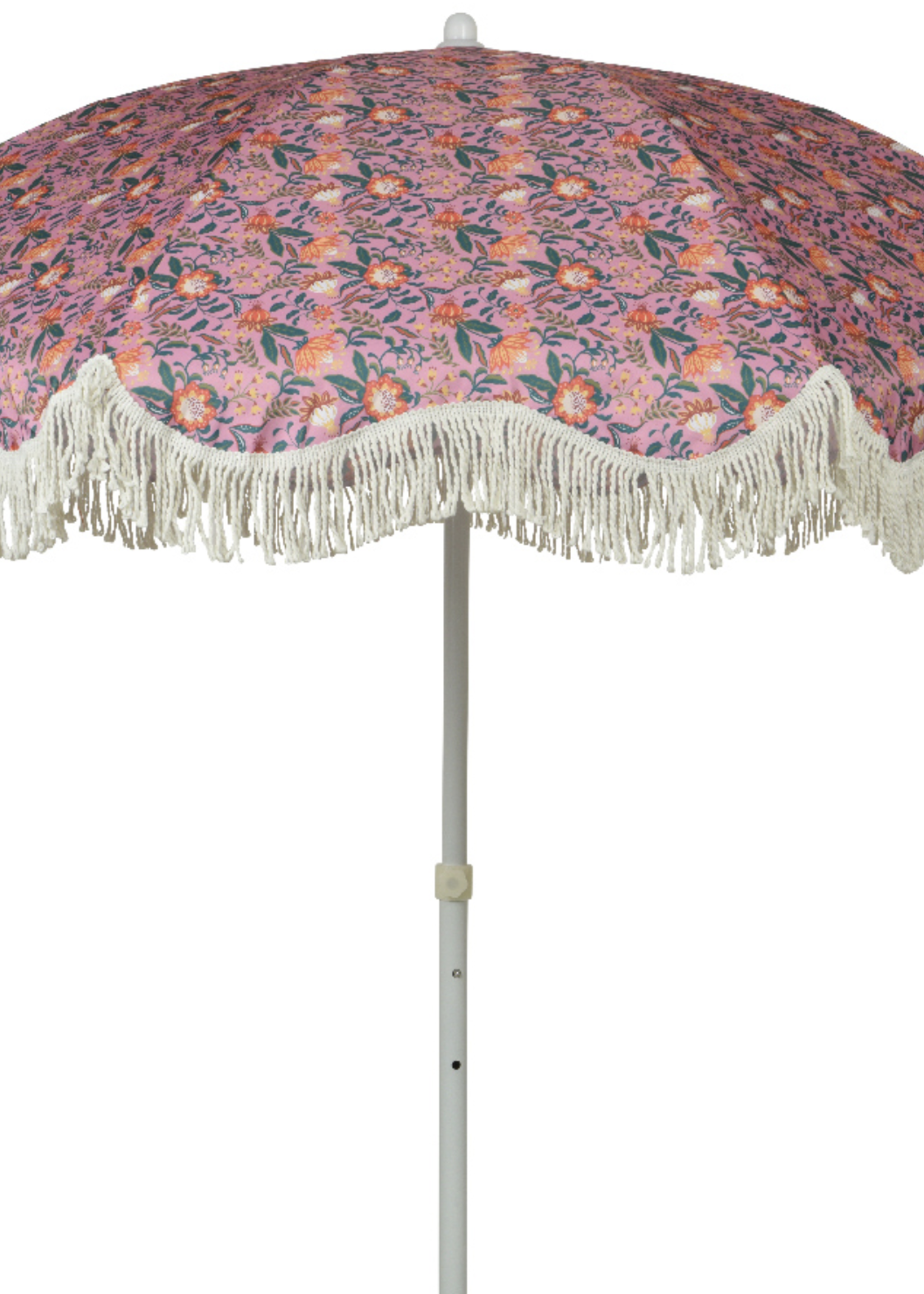 Decoris Floral Parasol with Tassels Pink Or Cream