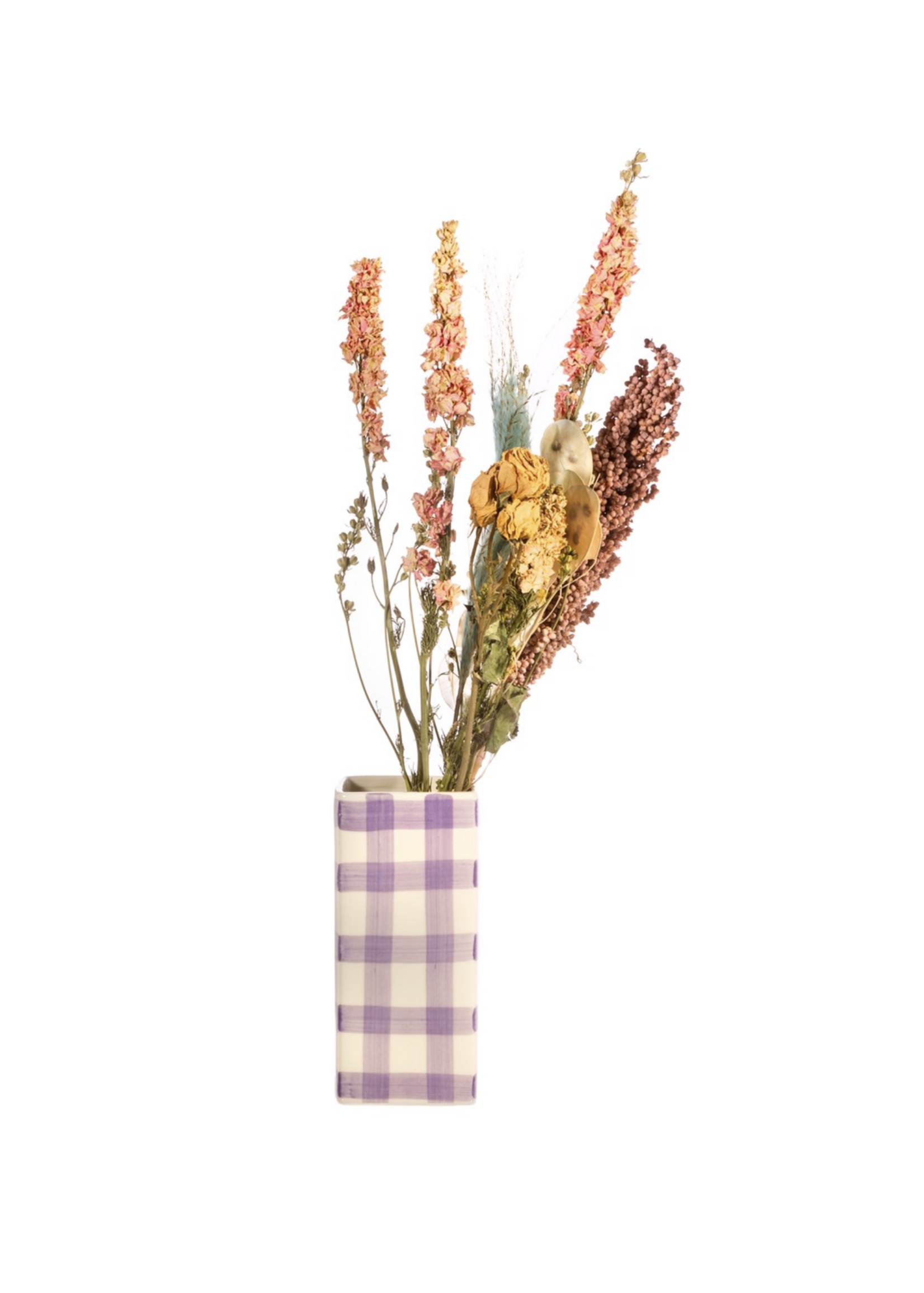 Sass & Belle Gingham Vase Lilac