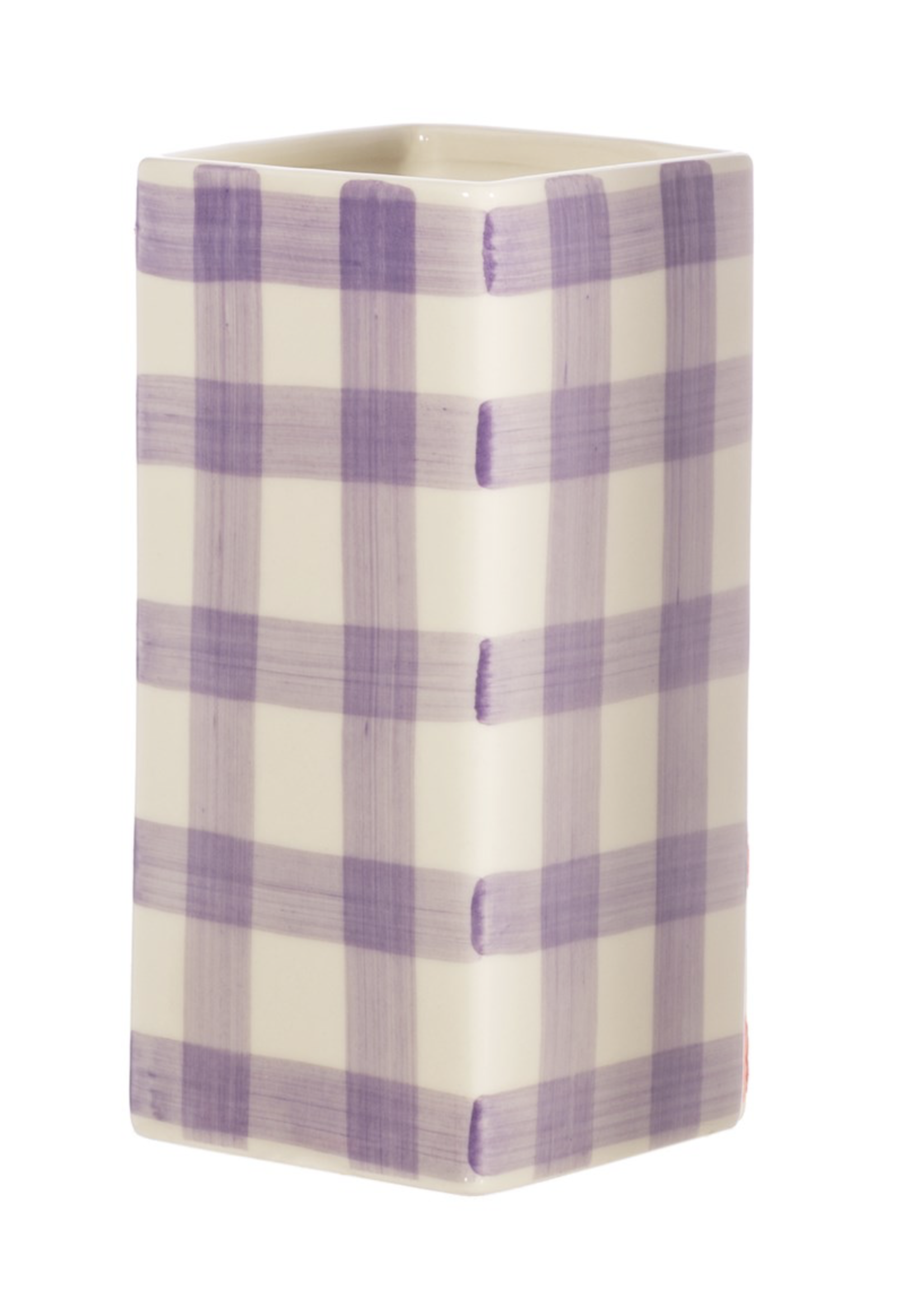 Sass & Belle Gingham Vase Lilac