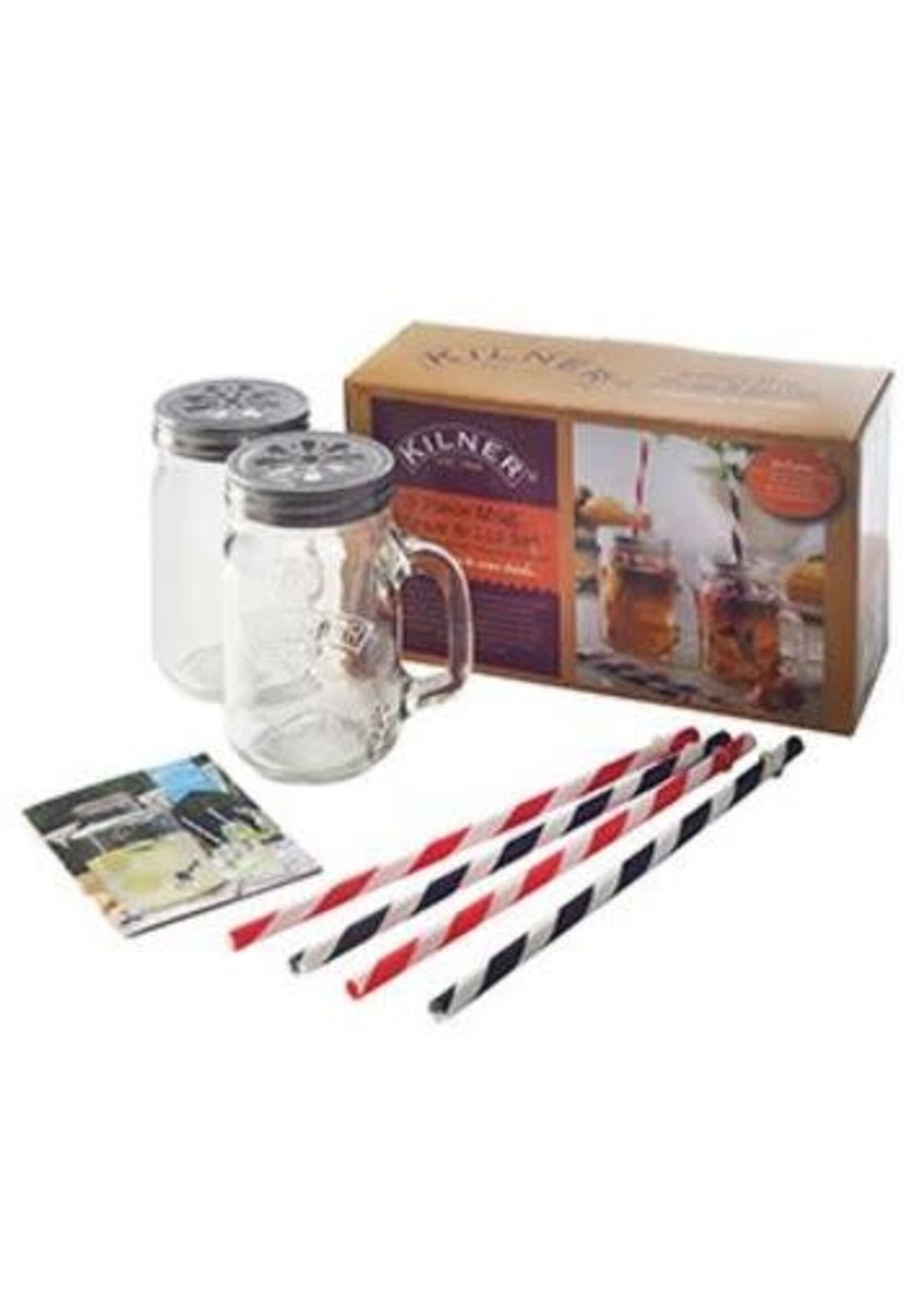 Stripey Bee Metal Straws, Set of 4