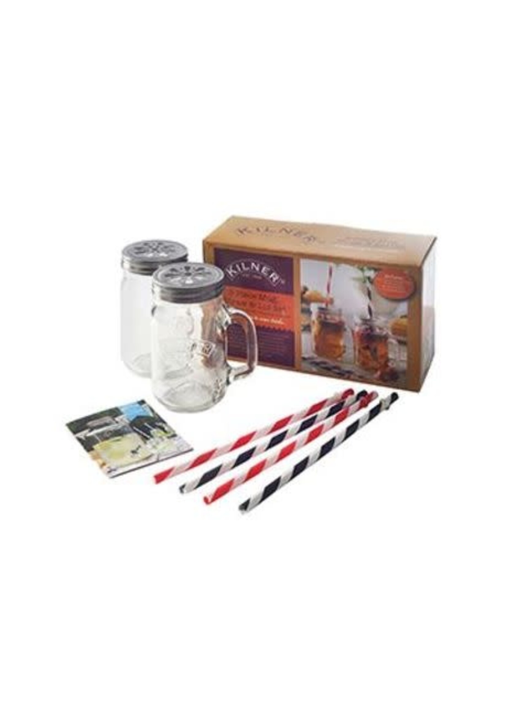 Kilner Kilner Glass Mugs & straw Set by Rayware