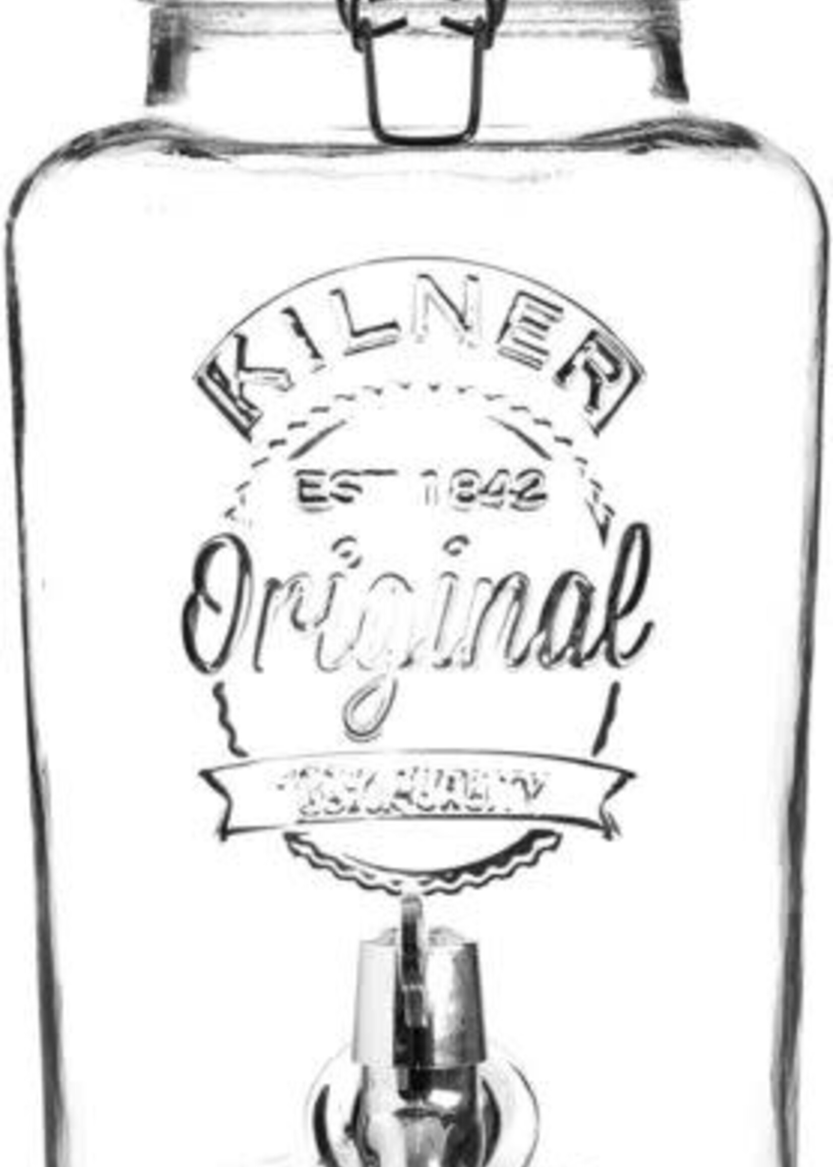 Kilner Kilner Clip Top Round Drinks Dispenser 5L - Clear