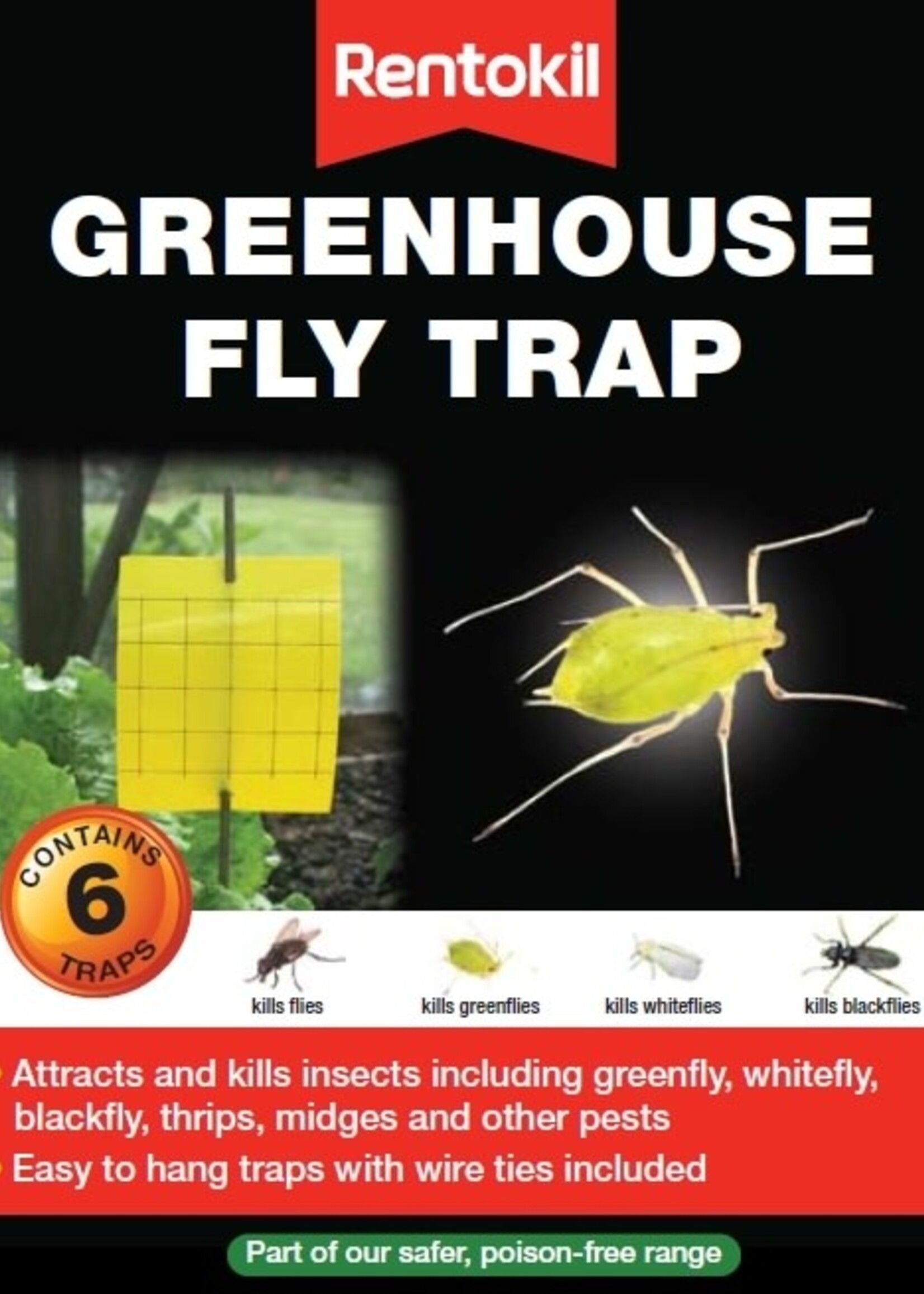 Rentokil Rentokil Greenhouse Fly Trap 6 Traps