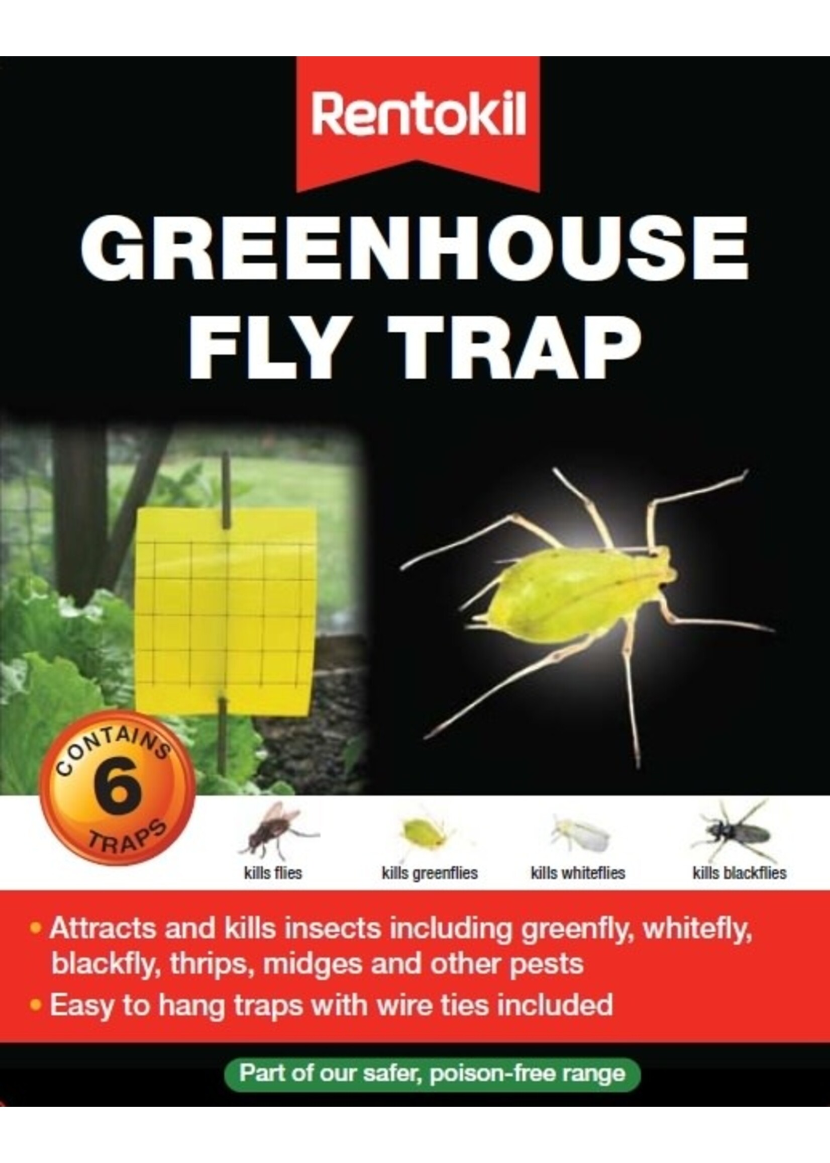 Rentokil Rentokil Greenhouse Fly Trap 6 Traps