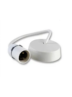 Pro-Elec Pro-Elec Ceiling Pendant Set White T2 B22 /  BC 9"