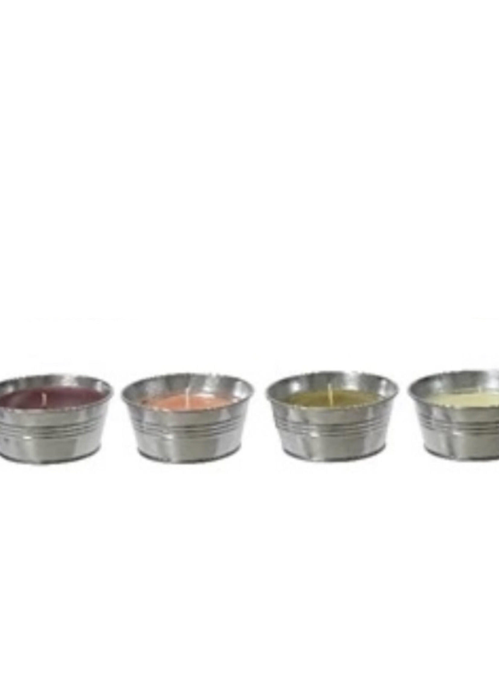 Decoris Citronella Candle Tin 15 Hours  (4 assorted colours - price is for one)