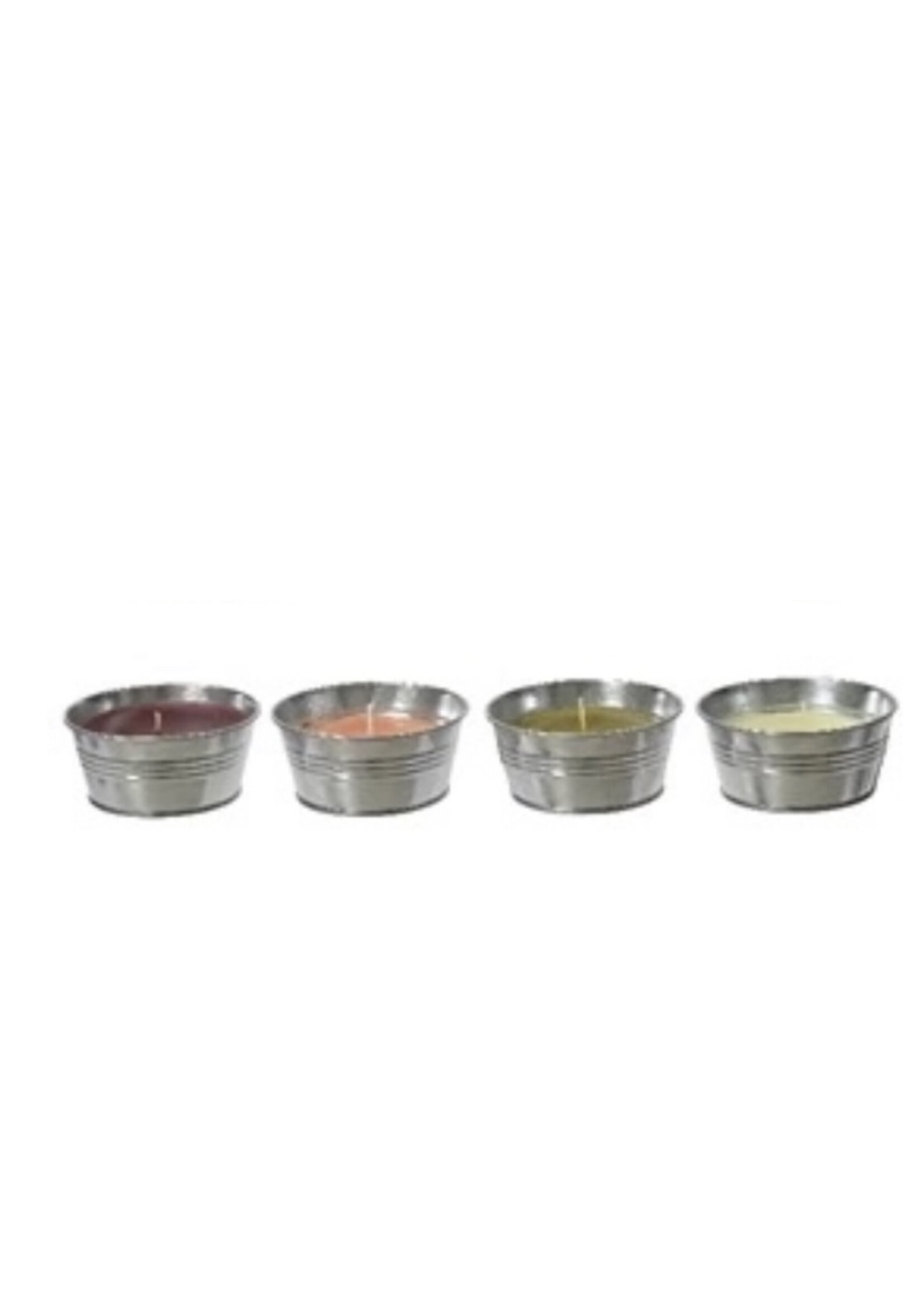 Decoris Citronella Candle Tin 15 Hours  (4 assorted colours - price is for one)