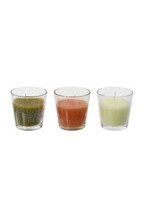 Decoris Citronella Candle In Glass Jar 15 Hours (3 assorted colours - price is for one)