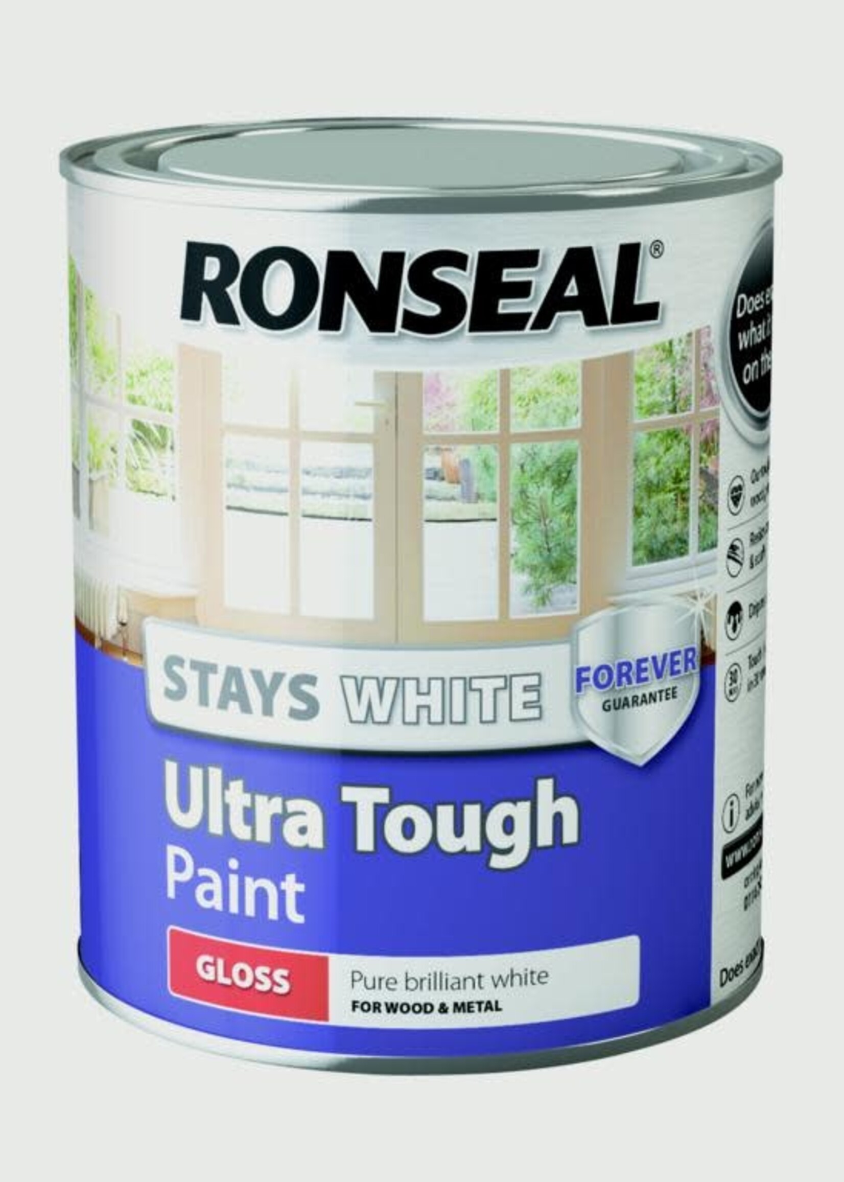 Ronseal Ronseal Stays White Ultra Tough Gloss 750ml