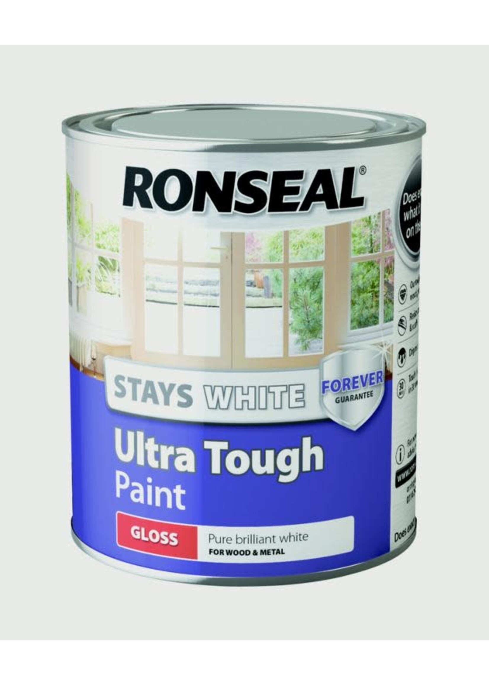 Ronseal Ronseal Stays White Ultra Tough Gloss 750ml