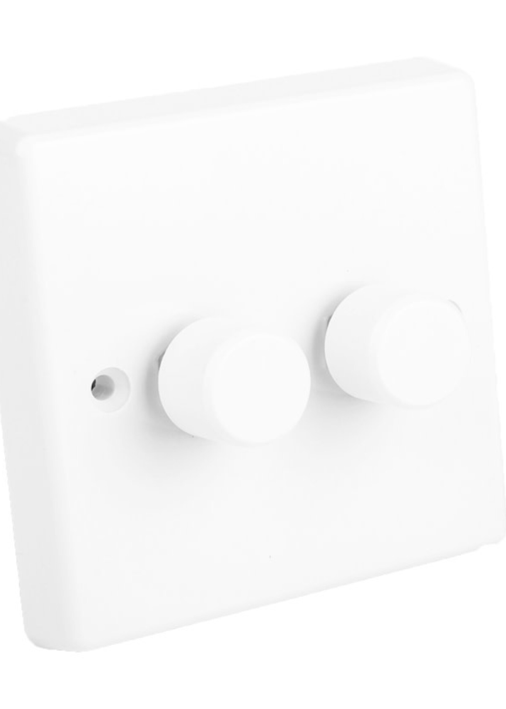 Dencon Dencon Dimmer Switch 400w 2 Gang 1 Way