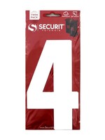 Securit Securit White Self Adhesive Wheelie Bin Numbers Pack 2 No 4