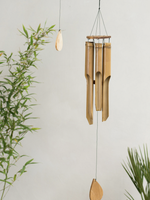 Namaste Bamboo Windchime Round Wooden Top 40cm