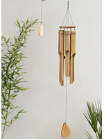 Namaste Bamboo Windchime Round Wooden Top 40cm