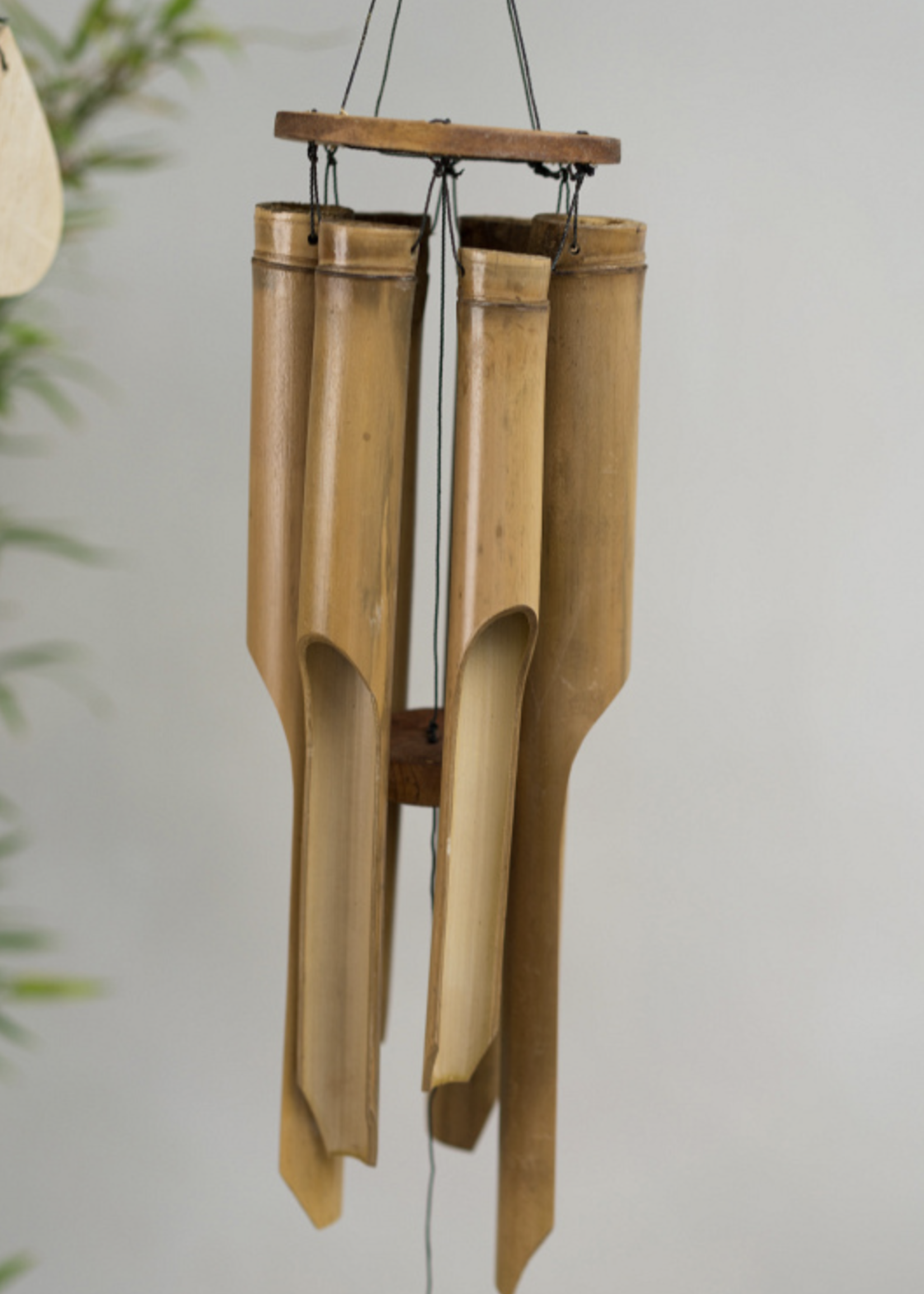 Namaste Bamboo Windchime Round Wooden Top 40cm