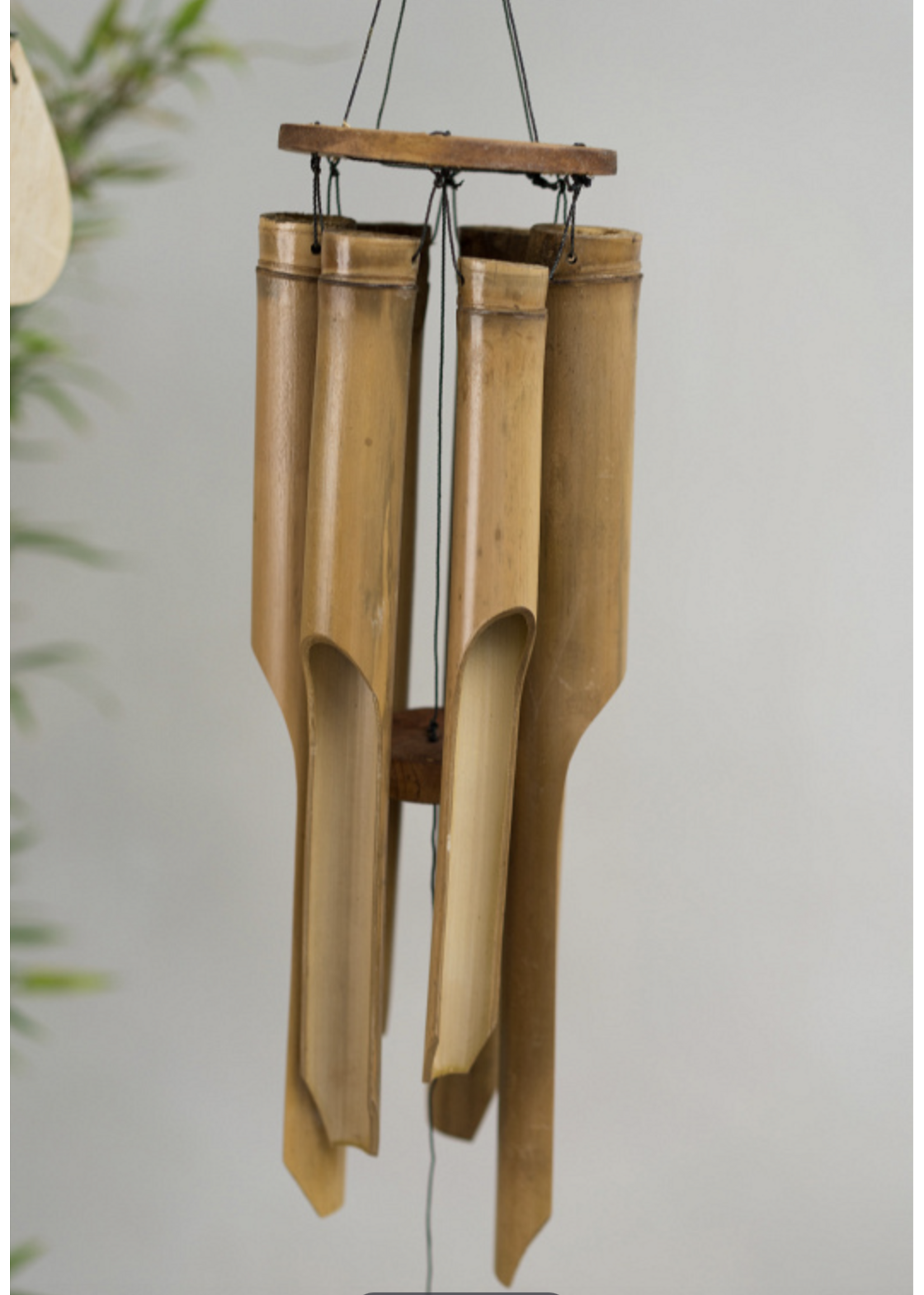 Namaste Bamboo Windchime Round Wooden Top 40cm