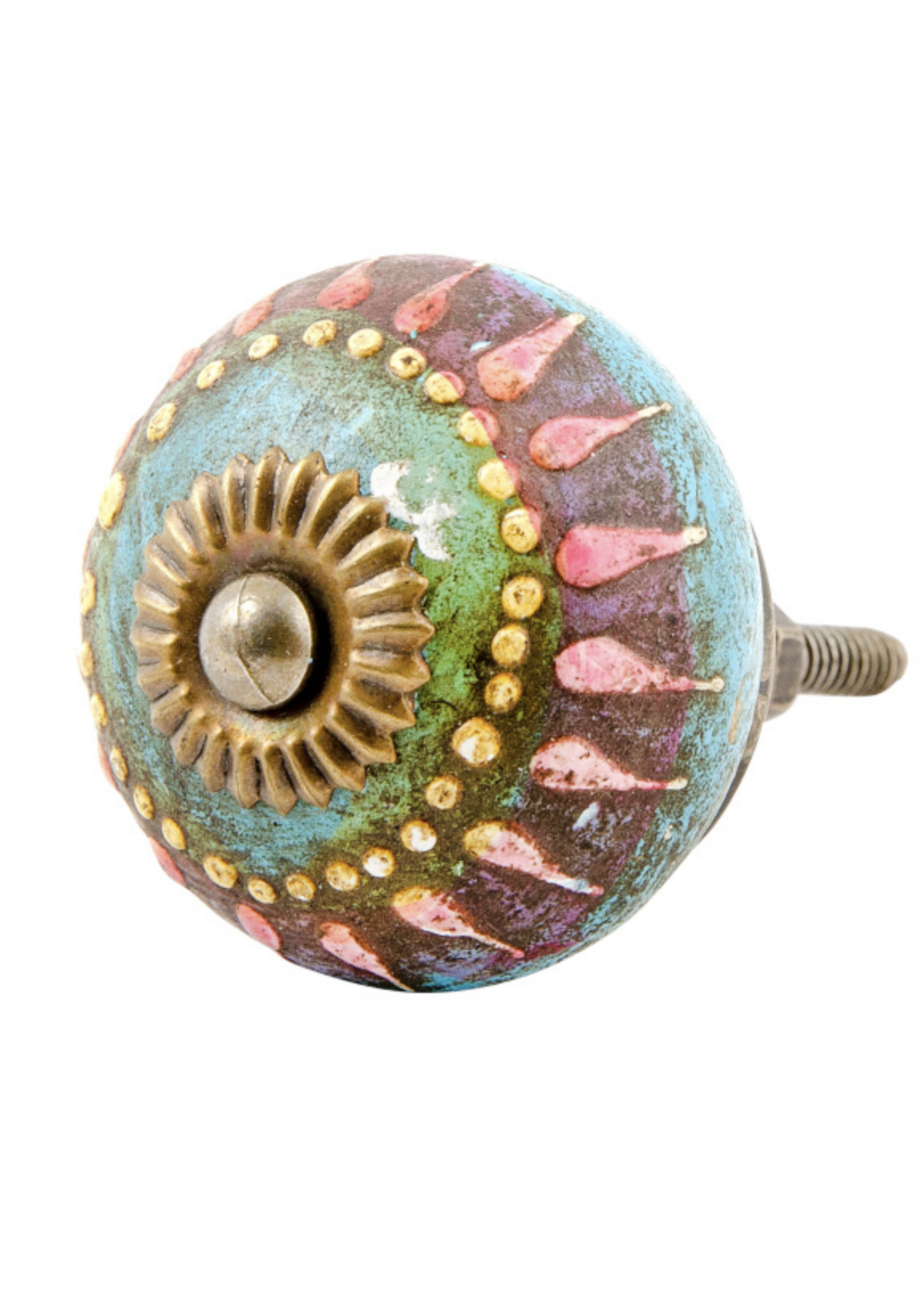 Namaste Blue With Pink Knobs