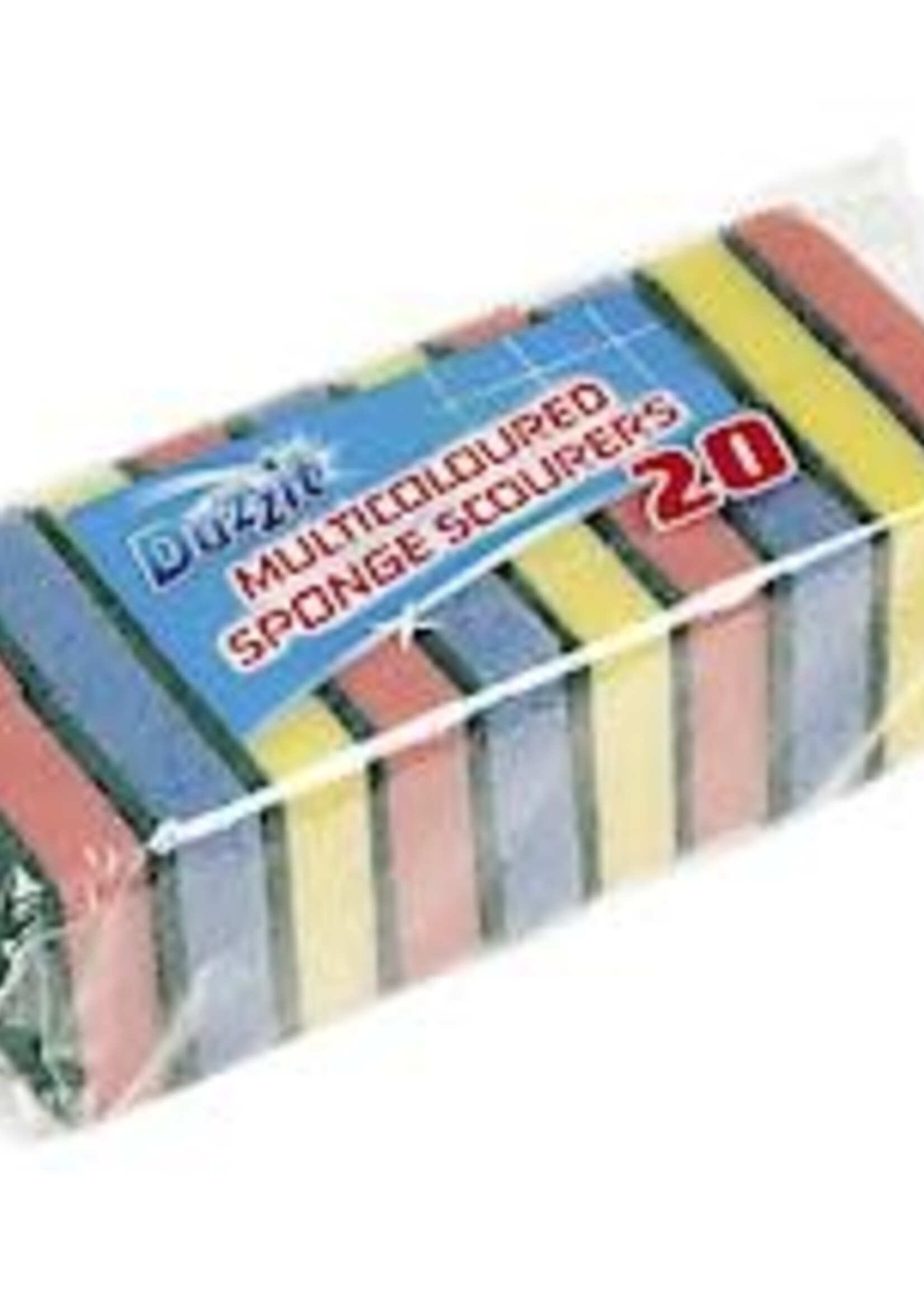 151 Duzzit Sponge Scourers Multicoloured 20 Pack