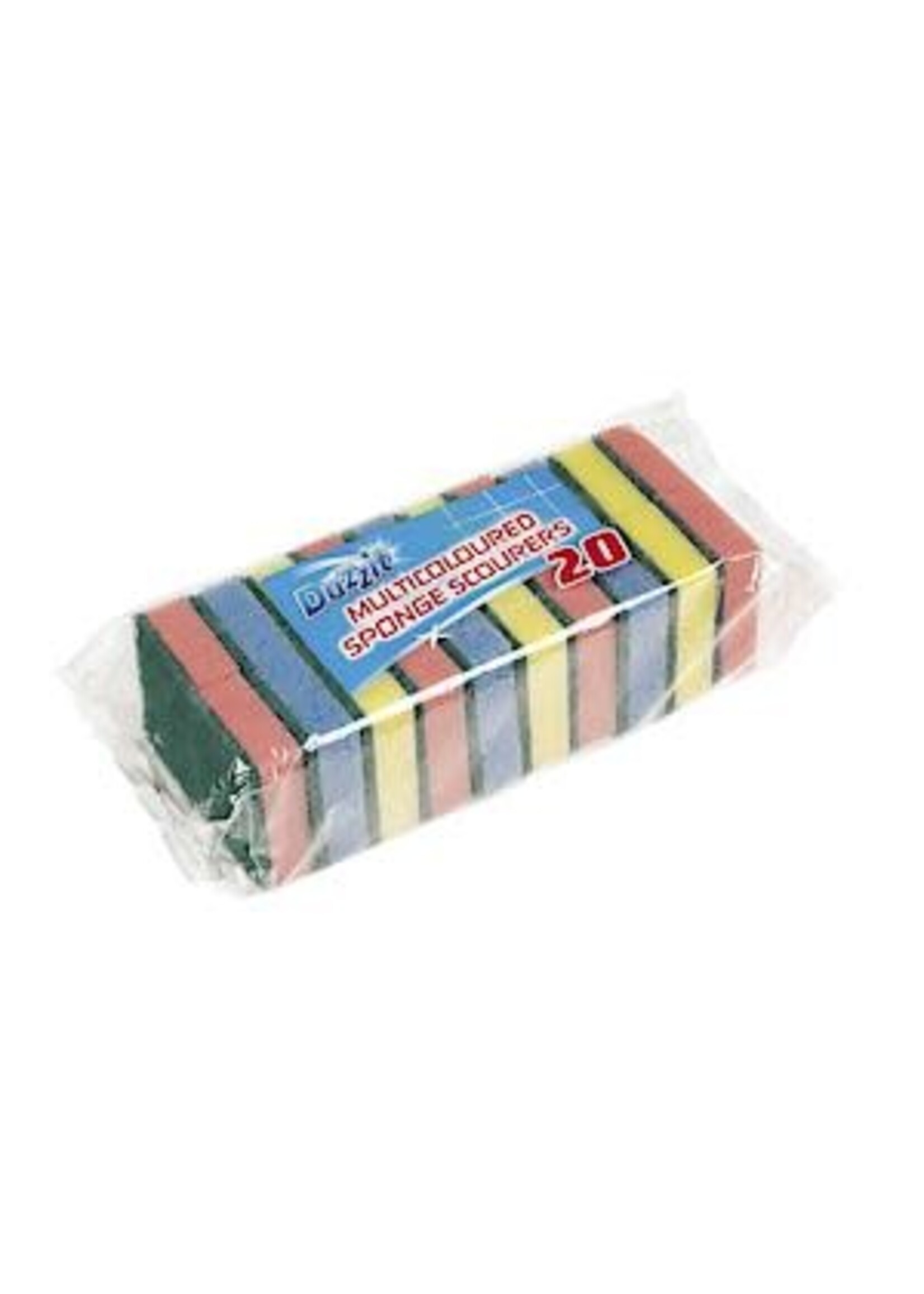 151 Duzzit Sponge Scourers Multicoloured 20 Pack