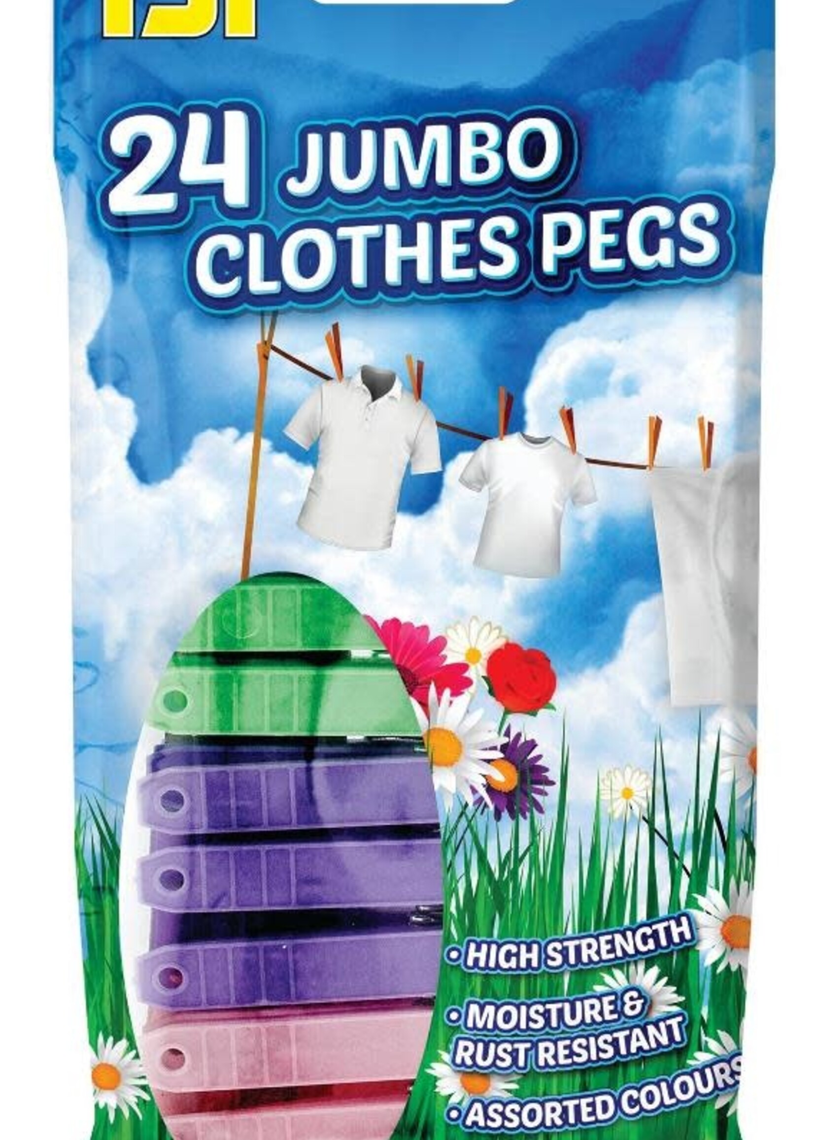 151 Jumbo Clothes Pegs 24pk