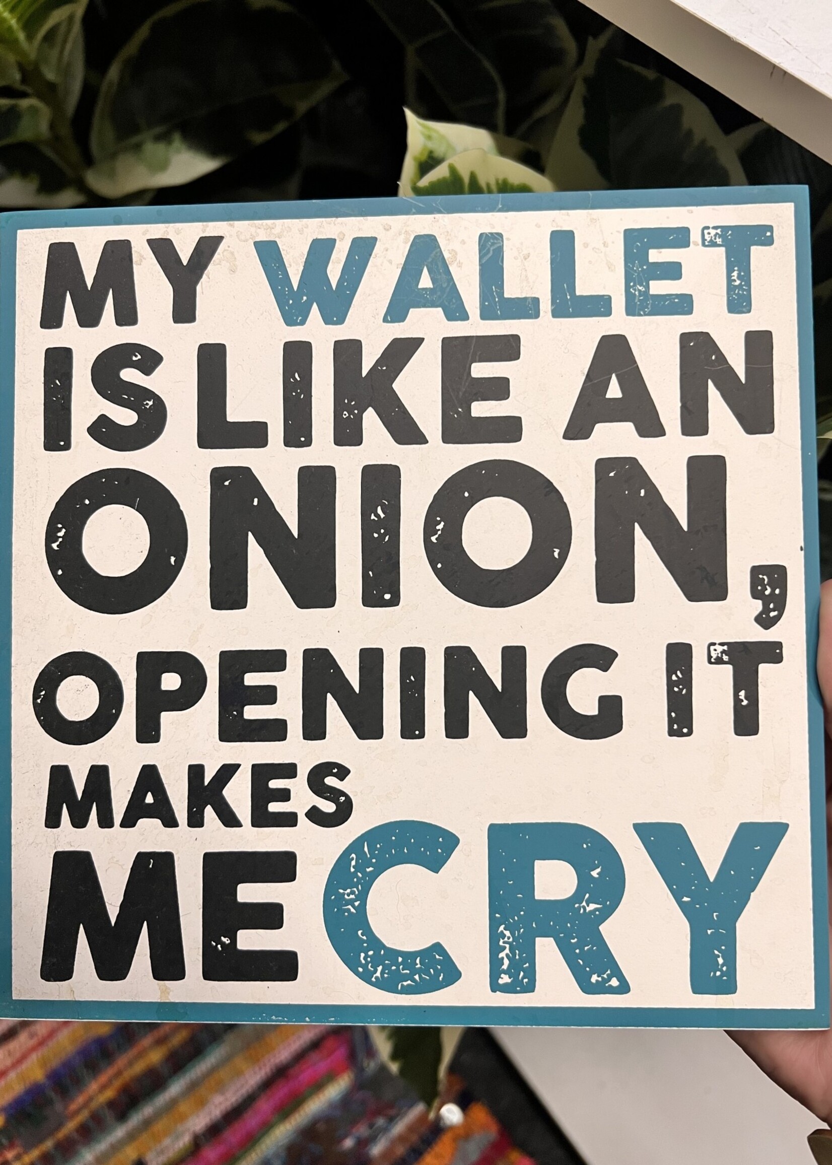 My Wallet is Like an Onion, opening it makes me cry