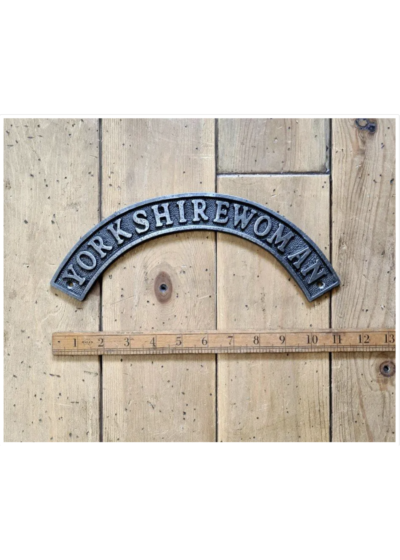 Cottingham Collection Yorkshirewoman sign 285mm