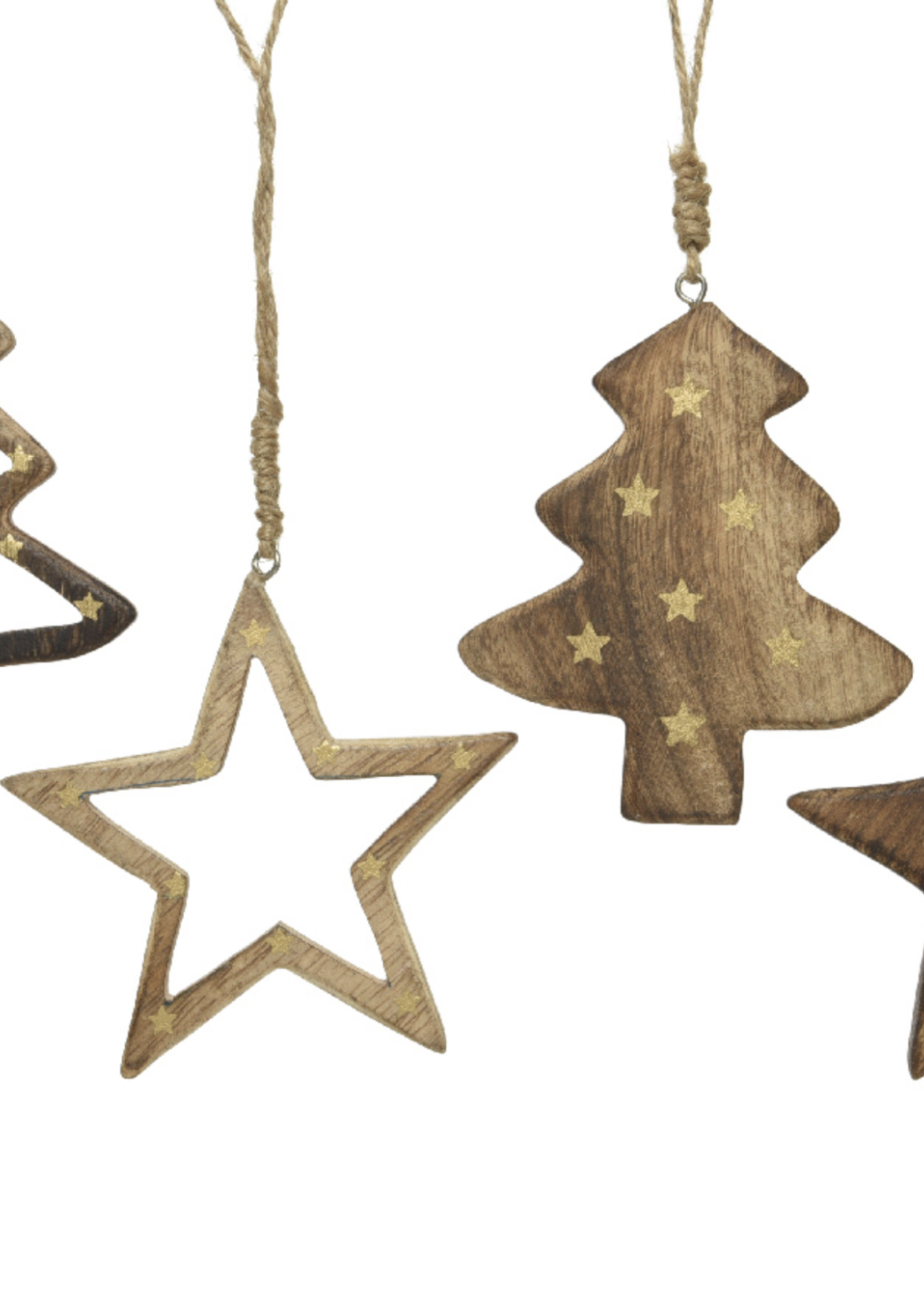 Lumineo Wooden Hanging Star or Tree (Price is for one)