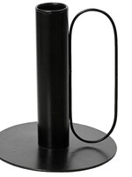 Decoris Black Iron Dinner Candle Holder