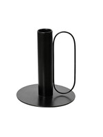 Decoris Black Iron Dinner Candle Holder