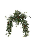 Decoris Indoor Eucalyptus Garland With Pinecones - 1.2m