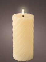 Lumineo LED Twisted Wax Candle 17cm