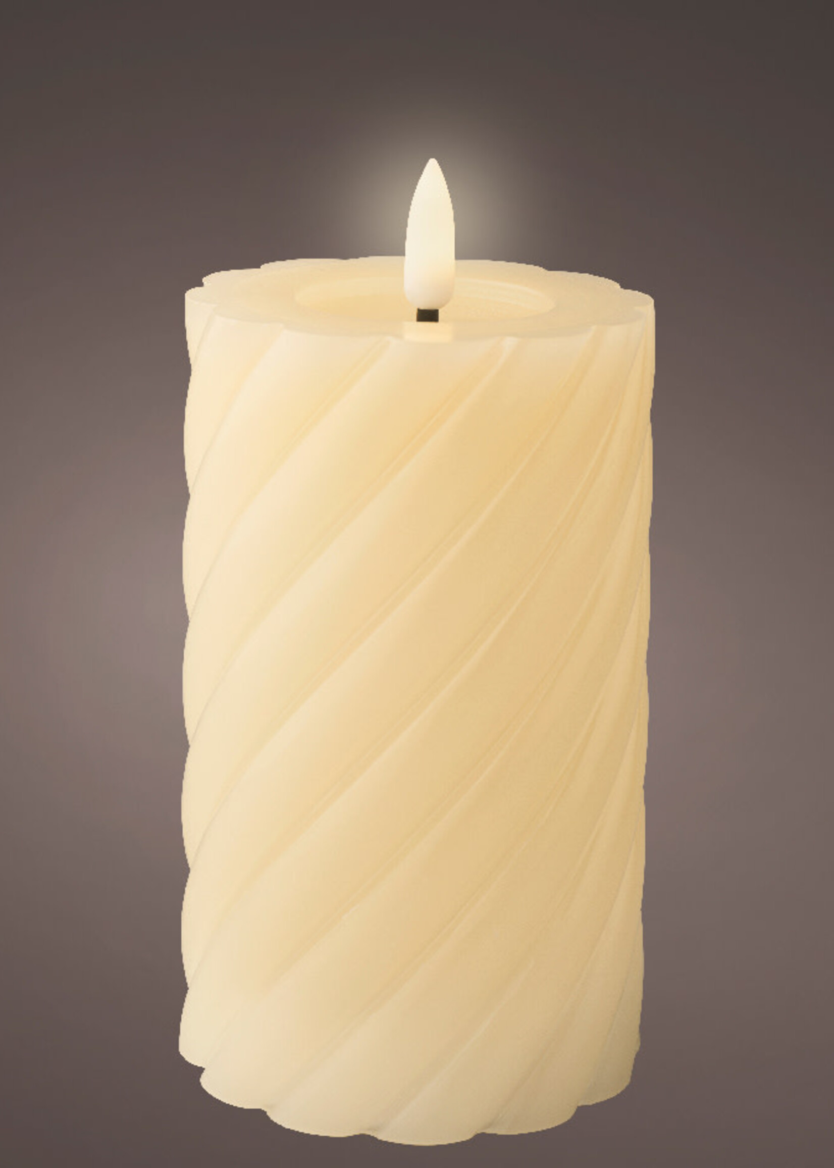 Lumineo LED Twisted Wax Candle 14cm