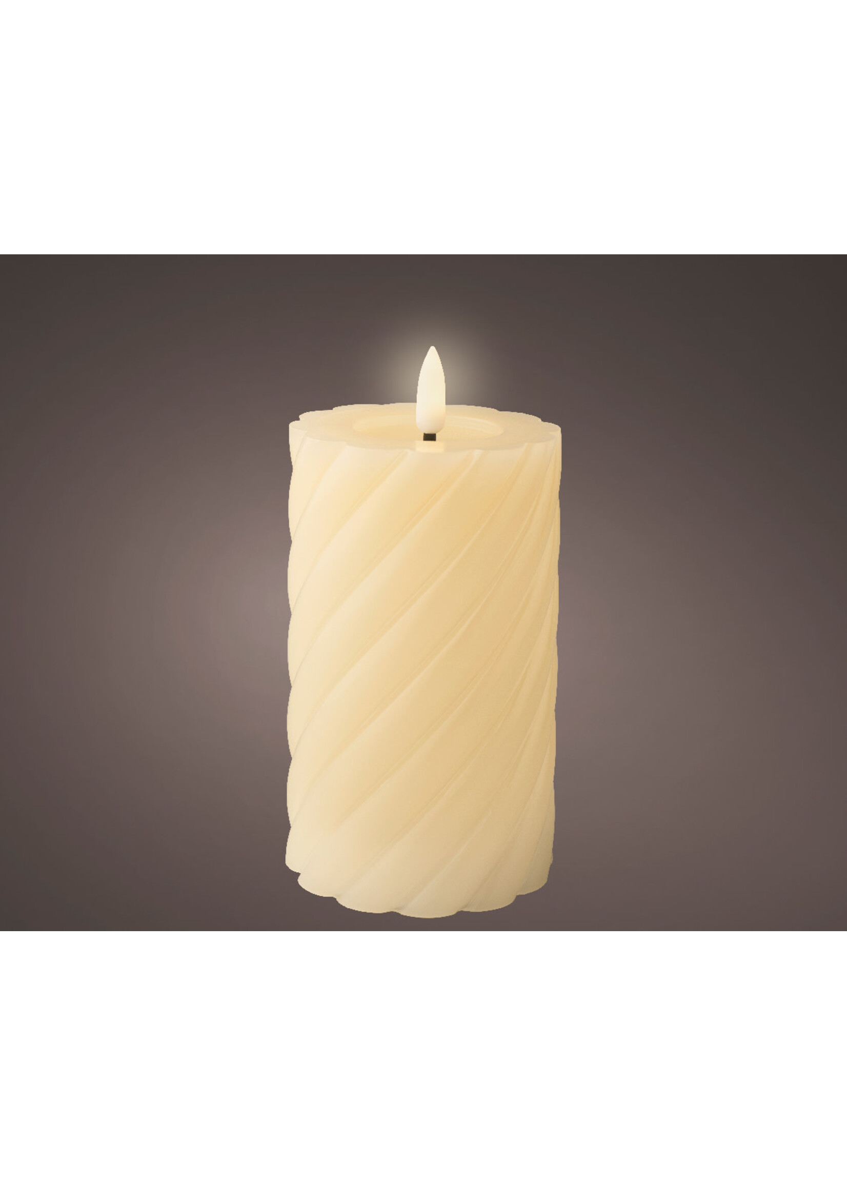 Lumineo LED Twisted Wax Candle 14cm